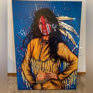 Limited edition Henri Peter Native American Art piece.  ‘Only For Her Love’